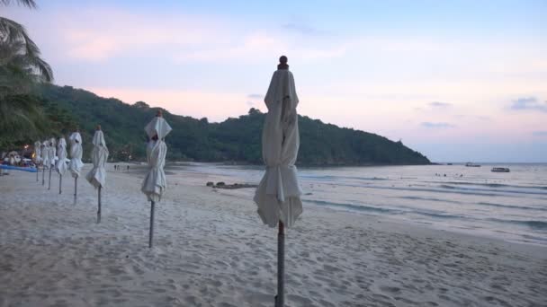 Imagens Tranquilas Belo Mar Ondulado Pôr Sol — Vídeo de Stock