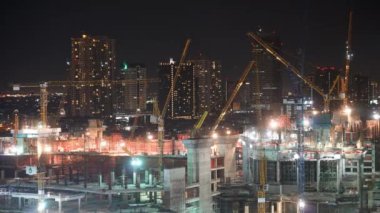 modern Asya şehrinde şantiye görüntüleri