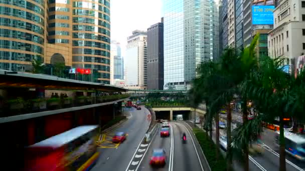 Scenisk Tidsfördröjning Bilder Vägtrafik Asian City — Stockvideo