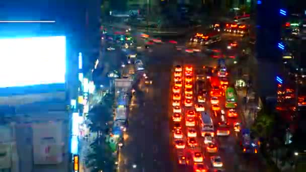 Séquence Temporelle Pittoresque Trafic Routier Dans Ville Asiatique — Video