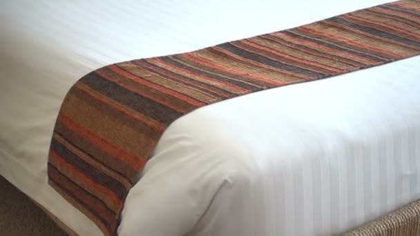 Bilder Från Hotel Bedroom Luxury Interior — Stockvideo