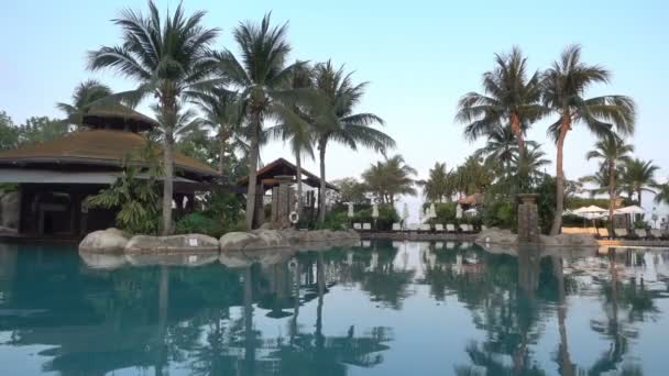 Images Panoramiques Piscine Dans Station — Video