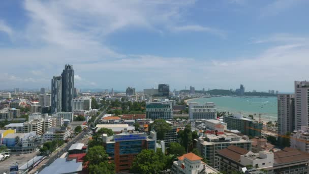 Riprese Panoramiche Time Lapse Della Bellissima Città Pattaya Thailandia — Video Stock