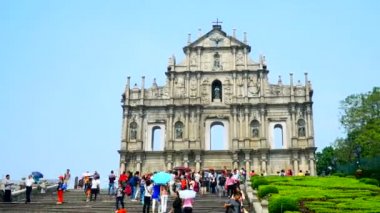 Macau, Çin'de St Paul kalıntıları güzel görüntüleri