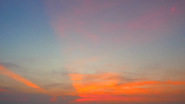 Imágenes Del Cielo Atardecer Con Nubes Movimiento Por Noche — Vídeo de stock