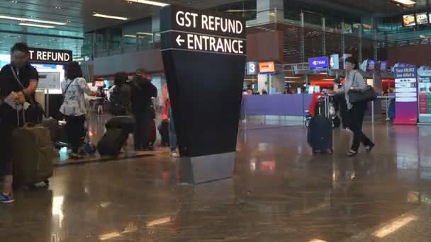 Imagens Lapso Tempo Pessoas Andando Terminal Aeroporto — Vídeo de Stock
