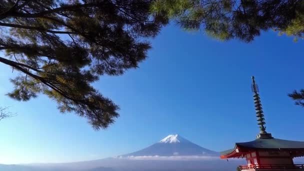 Imágenes Escénicas Hermosa Montaña Fuji Japón — Vídeo de stock