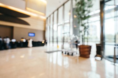 Soyut bulanıklık ve arka plan için otel lobisi.