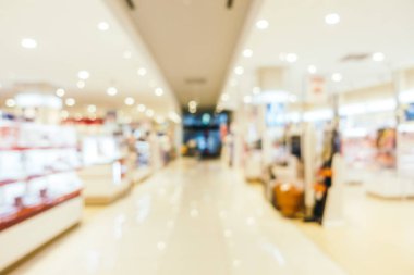 Arkaplan için mağaza içi soyut bulanıklık ve odaklanmış alışveriş merkezi