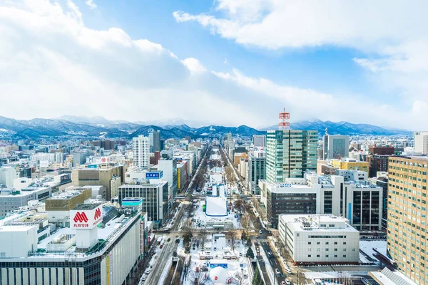 Hokkaido Sapporo Japonia Lutego 2019 Piękna Architektura Budynek Gród Miasta — Zdjęcie stockowe