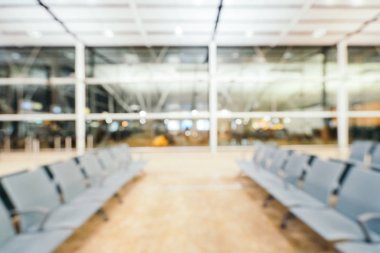 Soyut bulanıklık ve arka plan için Havaalanı terminal iç defocused