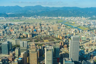 Tayvan Taipei şehir manzarası bina güzel mimari