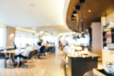 Özet olarak, arka plan için soyut bulanık ve odaksız otel ve lobi iç mekanı