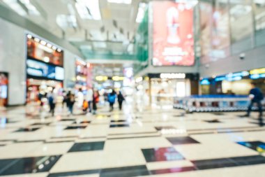 Soyut bulanıklık ve arka plan için changi Havaalanı terminal iç defocused