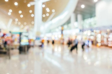 Soyut bulanıklık ve ufuk Havaalanı yolcu taşıma iç arka plan için için terminal