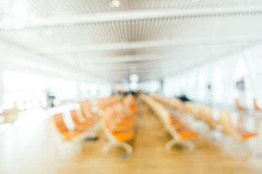 Soyut bulanıklık ve ufuk Havaalanı terminal yolcu taşıma veya iş için arka plan için iç seyahat