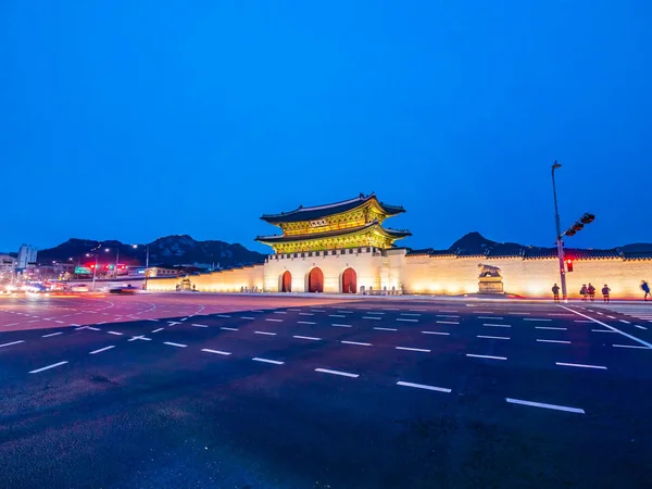 Прекрасної Архітектури Будівлі Gyeongbokgung Палац Орієнтир Сеулі Міста Південній Кореї — стокове фото