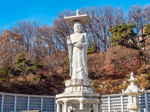 Mooie Boeddhisme Standbeeld Bongeunsa Tempel Stad Seoul Zuid Korea — Stockfoto