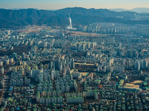 Bella Vista Aerea Dell Edificio Architettura Nella Città Seoul — Foto Stock