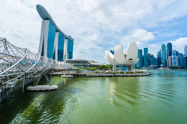 Singapura Janeiro 2019 Belo Arranha Céu Arquitetônico Torno Baía Marina — Fotografia de Stock