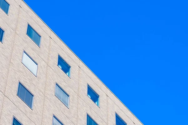 Vacker Arkitektur Skyskrapa Kontorsaffären Bygga Med Glas Fönster Form — Stockfoto