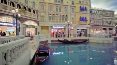 Macau şehrinde Venedik otel tesisi ve casino güzel iç