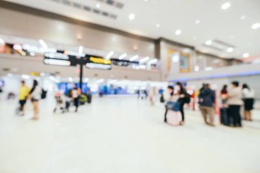 Soyut bulanıklık ve arka plan için Havaalanı terminal iç defocused