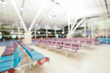 Soyut bulanıklık ve arka plan için Havaalanı terminal iç defocused