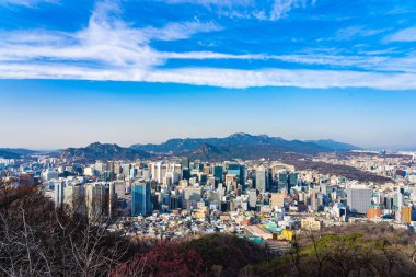 Güzel manzara ve mimari ve Seoul city Güney Kore bina cityscape