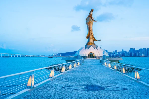 Bela Estátua Kun Iam Marco Cidade Macau — Fotografia de Stock