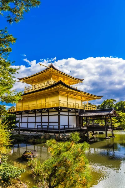 Magnifique Temple Kinkakuji Avec Pavillon Doré Point Repère Kyoto Japon — Photo