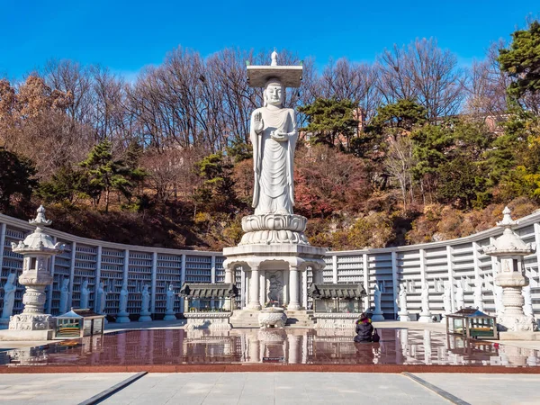 Krásný Buddhismus Socha Bongeunsa Temple City Soul Jižní Korea — Stock fotografie