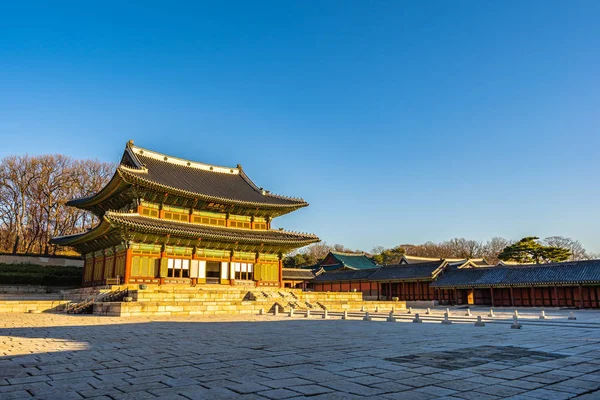 Belle Architecture Bâtiment Changdeokgung Palais Point Repère Dans Ville Séoul — Photo