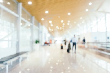 Soyut bulanıklık ve ufuk Havaalanı yolcu taşıma iç arka plan için için terminal