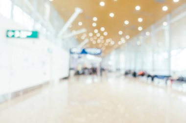 Soyut bulanıklık ve ufuk Havaalanı yolcu taşıma iç arka plan için için terminal