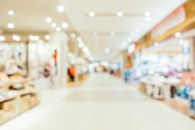 Arkaplan için mağaza içi soyut bulanıklık ve odaklanmış alışveriş merkezi