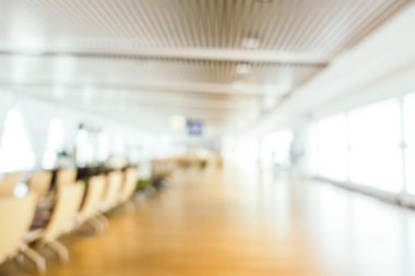 Soyut bulanıklık ve ufuk Havaalanı terminal yolcu taşıma veya iş için arka plan için iç seyahat