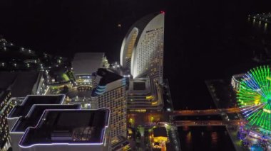 Modern megalopolis Asya şehrinin manzaralı görüntüleri