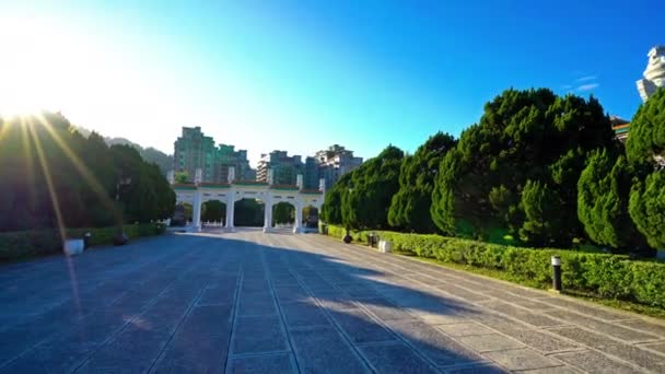 Riprese Panoramiche Dell Antico Arco Palazzo Cinese — Video Stock