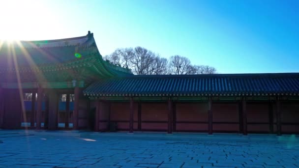 Szenische Aufnahmen Von Schönen Asiatischen Tempel — Stockvideo