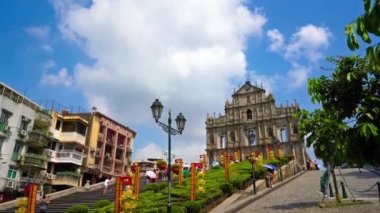 Macau, Çin'de St Paul kalıntıları güzel görüntüleri