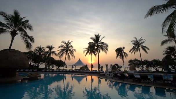 Imagens Cênicas Piscina Resort — Vídeo de Stock