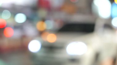 geceleri güzel şehir ışıkları bulanık görüntüleri