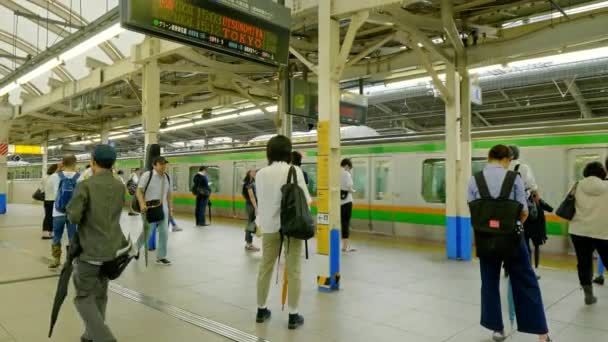 Tokyo Giappone Agosto 2018 Filmati Della Stazione Ferroviaria Della Metropolitana — Video Stock