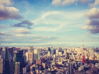 Güzel mimari ve yapı ile tokyo tokyo şehir çevresinde