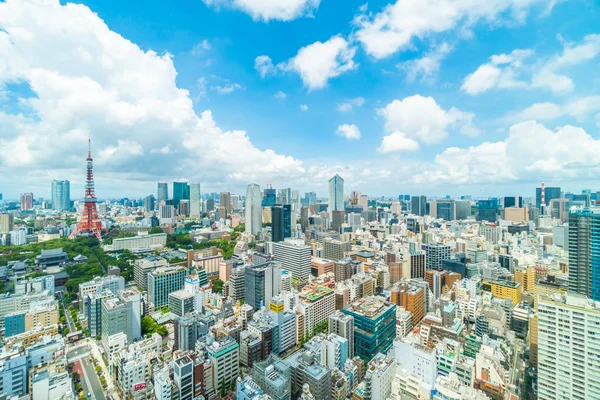 Vacker arkitektur byggnad i tokyo stadens silhuett — Stockfoto