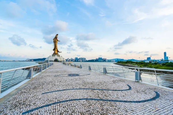 Kun iam statua punto di riferimento nella città di Macao — Foto Stock