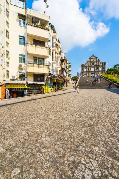 China, Macau - 6 de setembro de 2018 - Bela arquitetura antiga bui — Fotografia de Stock