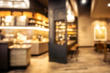 soyut bulanık kahve dükkanı iç mimarisi