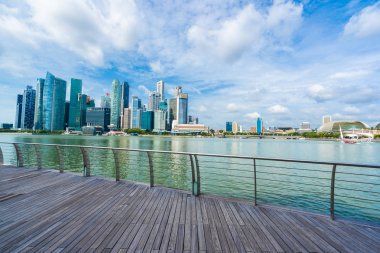 Singapur, 21 Ocak 2019: skyscra bina güzel mimari